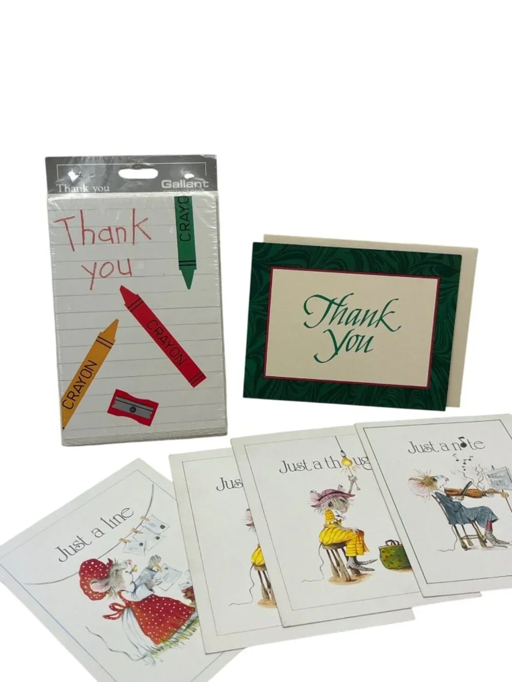 Assorted Thank You & Note Cards Bundle With Envelopes - Multiple Designs 90d